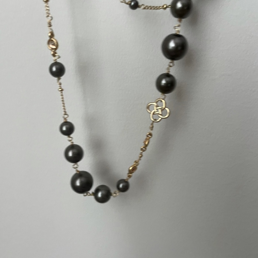 Stella & Dot Madeline Pearl Necklace Gold - Picture 6 of 7